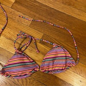 VENUS Multicolor Striped Bikini Top
